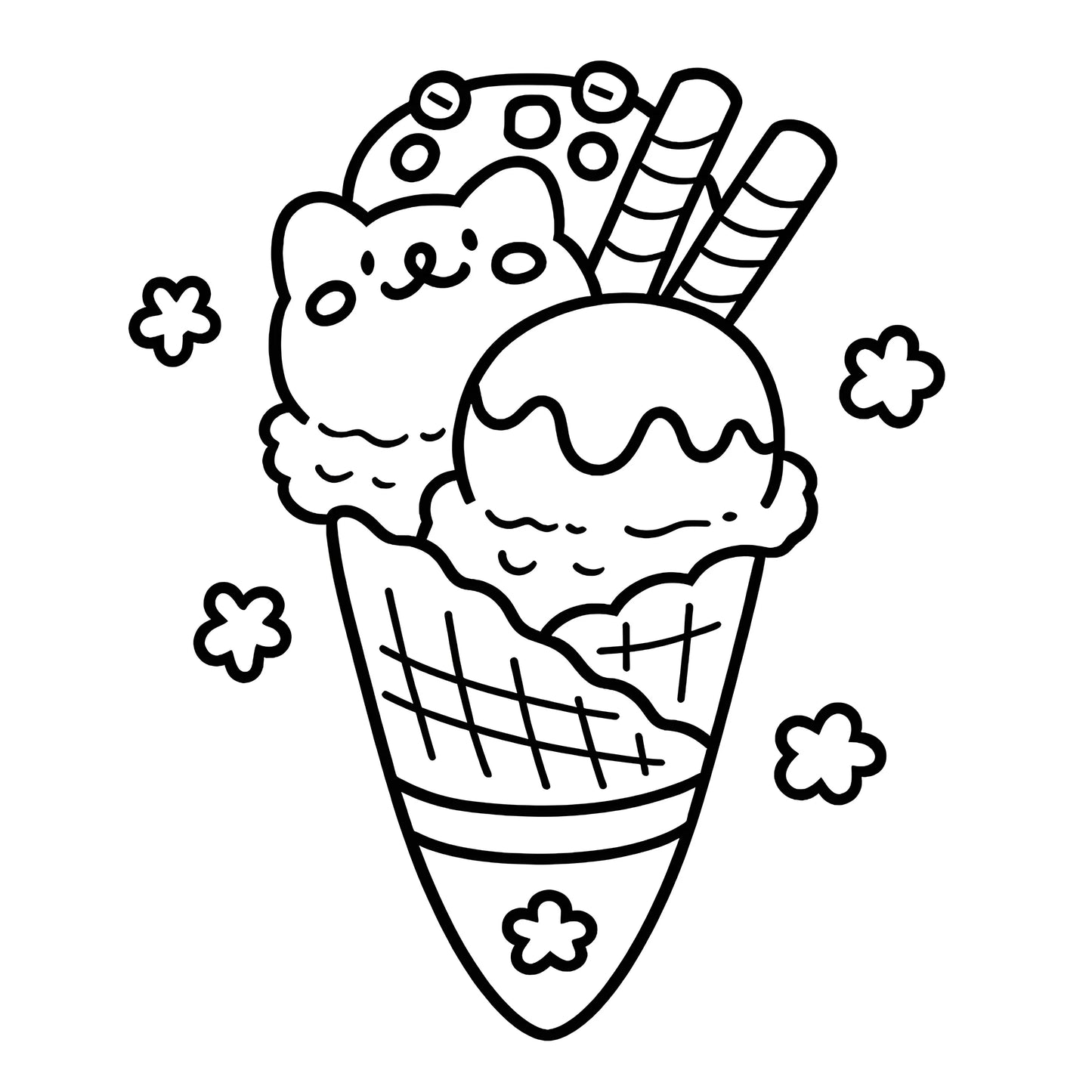 CUTE & SIMPLE An Easy, Stress-Free Coloring Escape for Adults & Teens