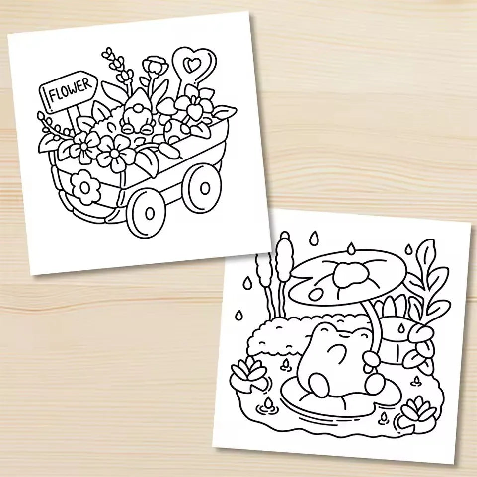 TINY GARDENS A Cute & Cozy Coloring Escape for Adults & Teens