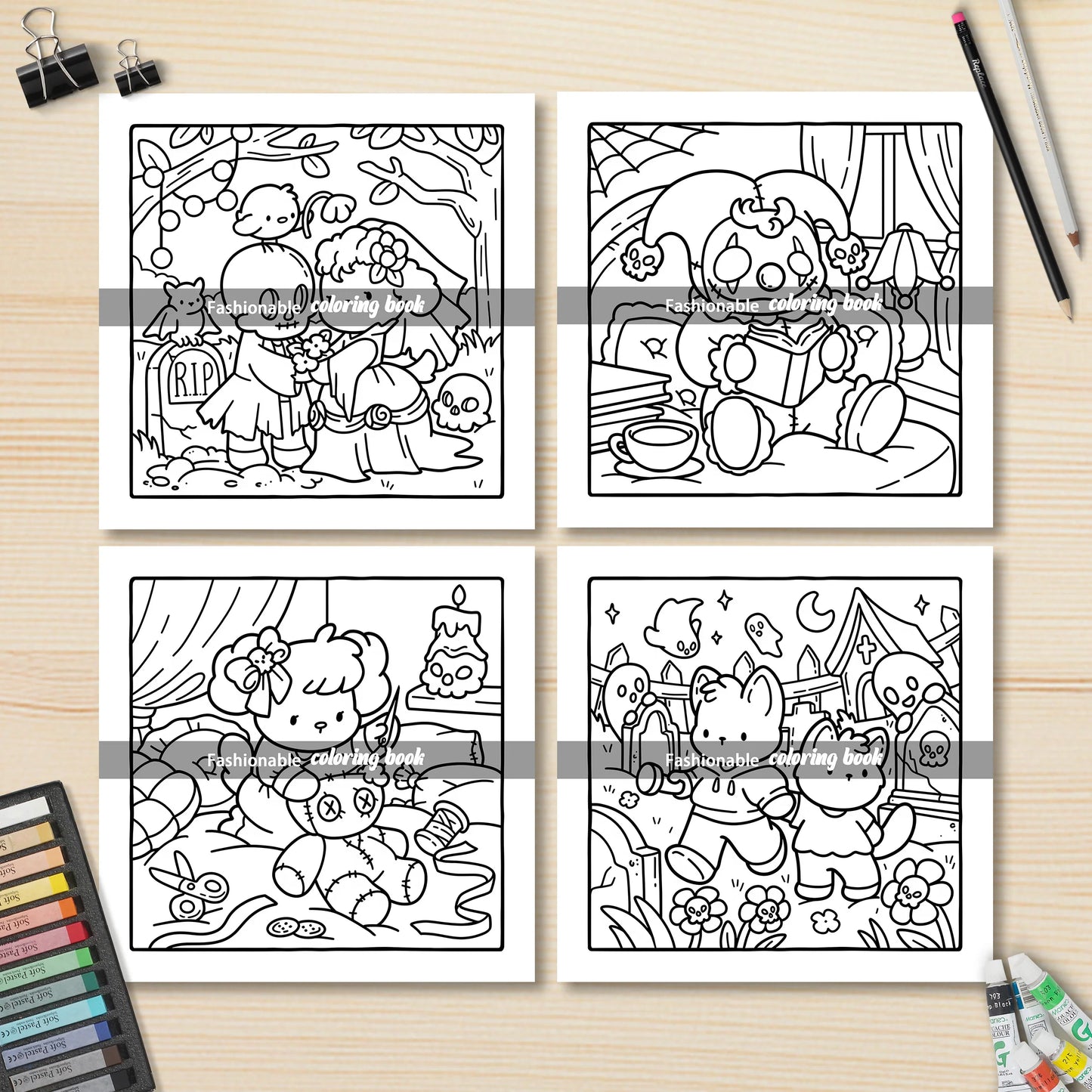 SPOOKY MOMENTS A Cozy & Whimsical Coloring Escape for Adults & Teens