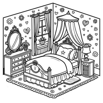 MINI POCKET ROOM A Tiny & Cozy Coloring Escape for Adults & Teens