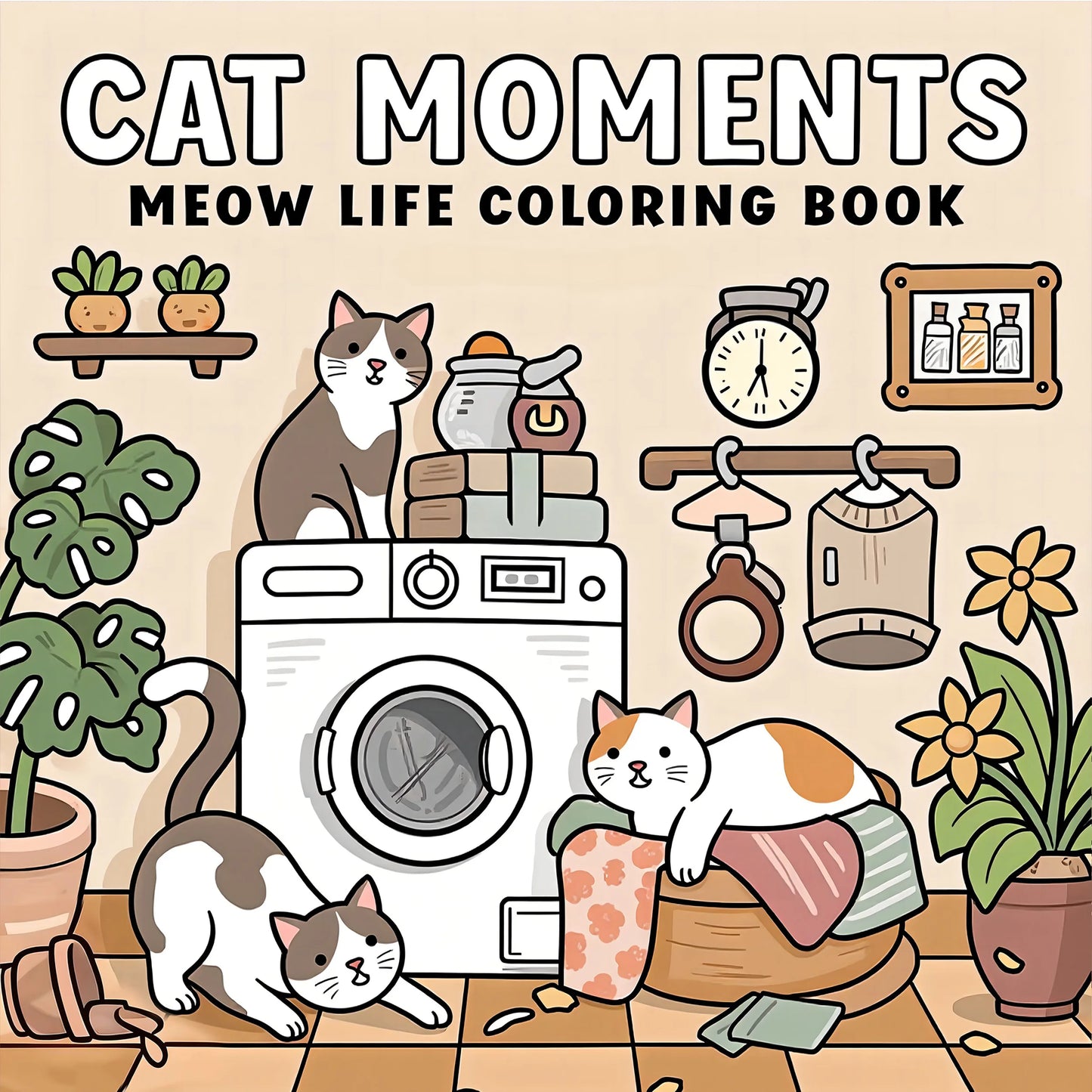 CAT MOMENTS A Cozy & Heartwarming Coloring Escape for Adults & Teens