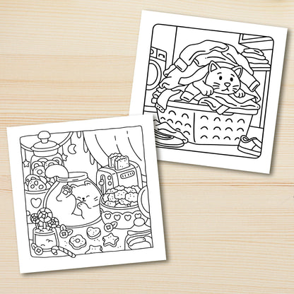 CAT LIFE A Funny & Feel-Good Coloring Escape for Adults & Teens