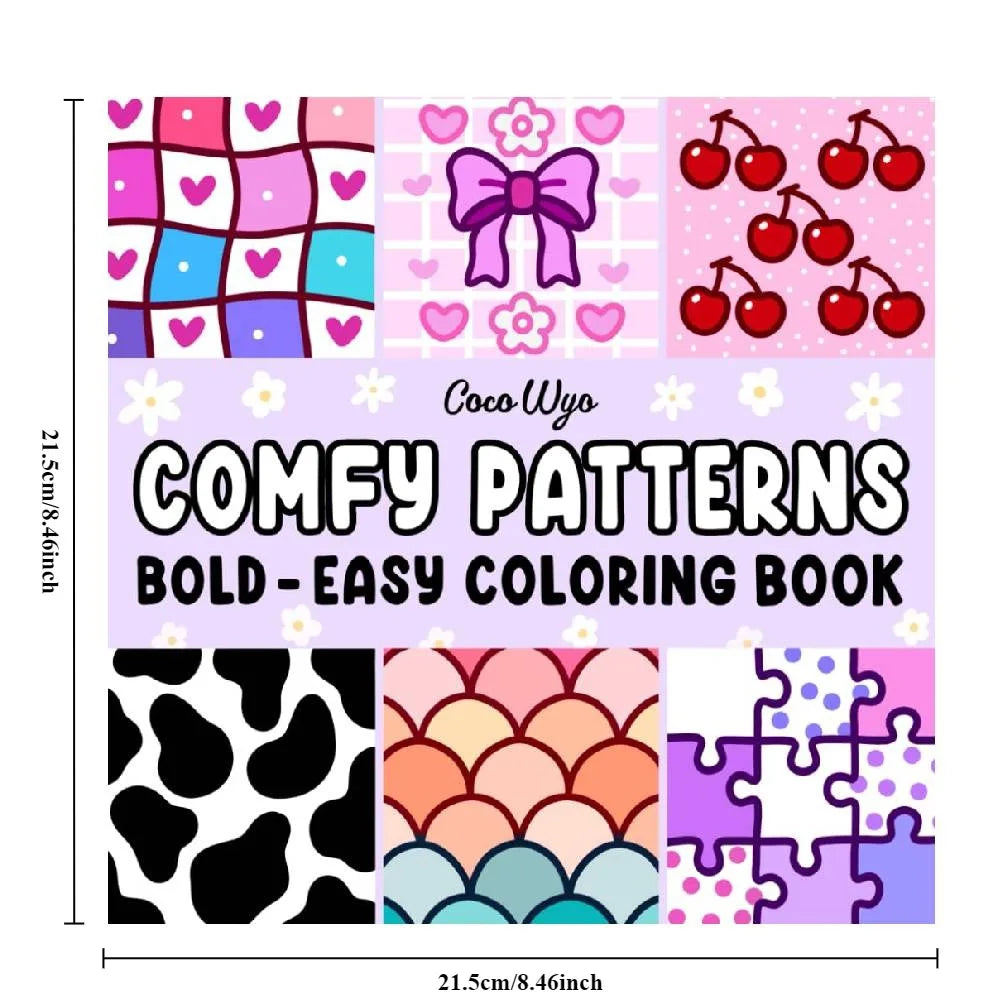 COMFY PATTERNS Bold & Easy Coloring Book for Adults and Teens