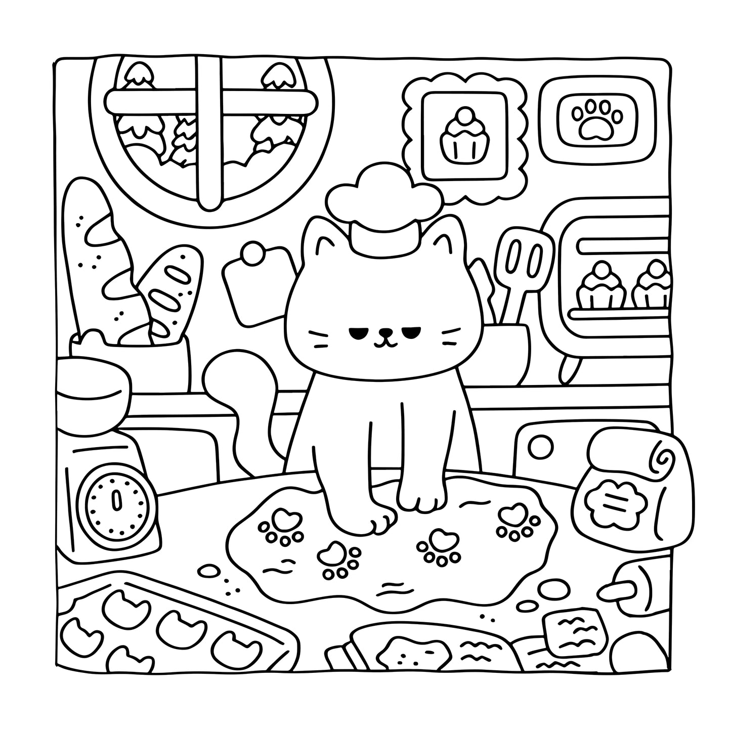 CAT LIFE A Funny & Feel-Good Coloring Escape for Adults & Teens