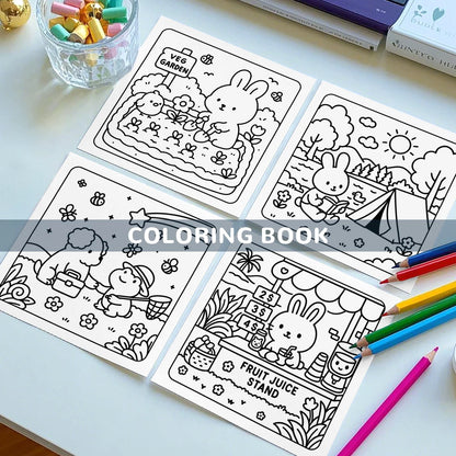 COZY CUTIES Cute & Easy Coloring Book for Adults and Teens