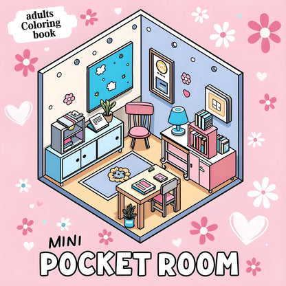 MINI POCKET ROOM A Tiny & Cozy Coloring Escape for Adults & Teens