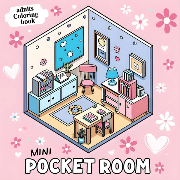 MINI POCKET ROOM A Tiny & Cozy Coloring Escape for Adults & Teens