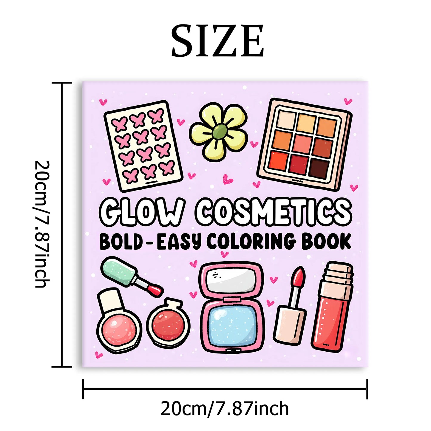 GLOW COSMETICS Bold & Easy Coloring Book for Adults and Teens