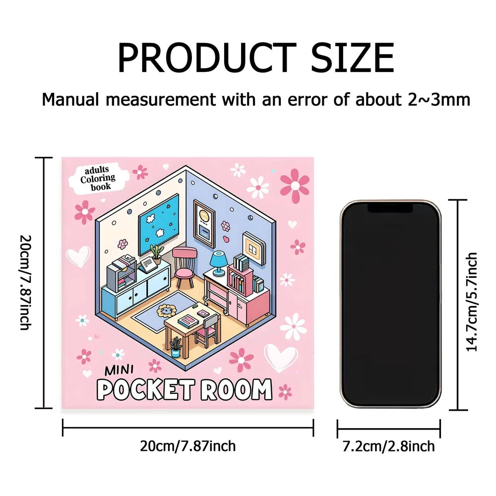 MINI POCKET ROOM A Tiny & Cozy Coloring Escape for Adults & Teens