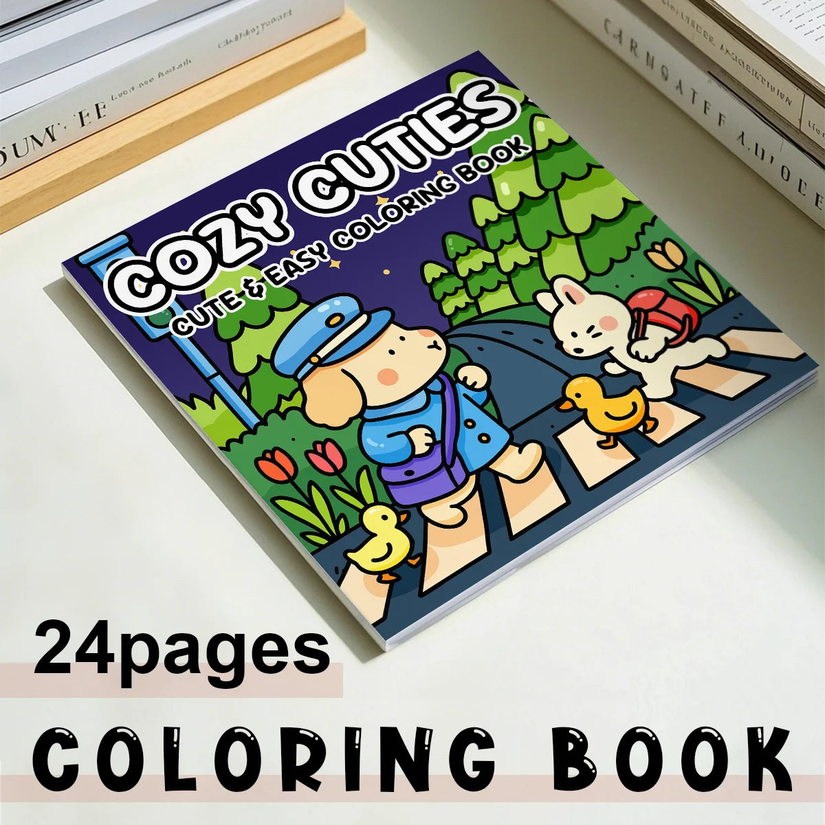 COZY CUTIES Cute & Easy Coloring Book for Adults and Teens
