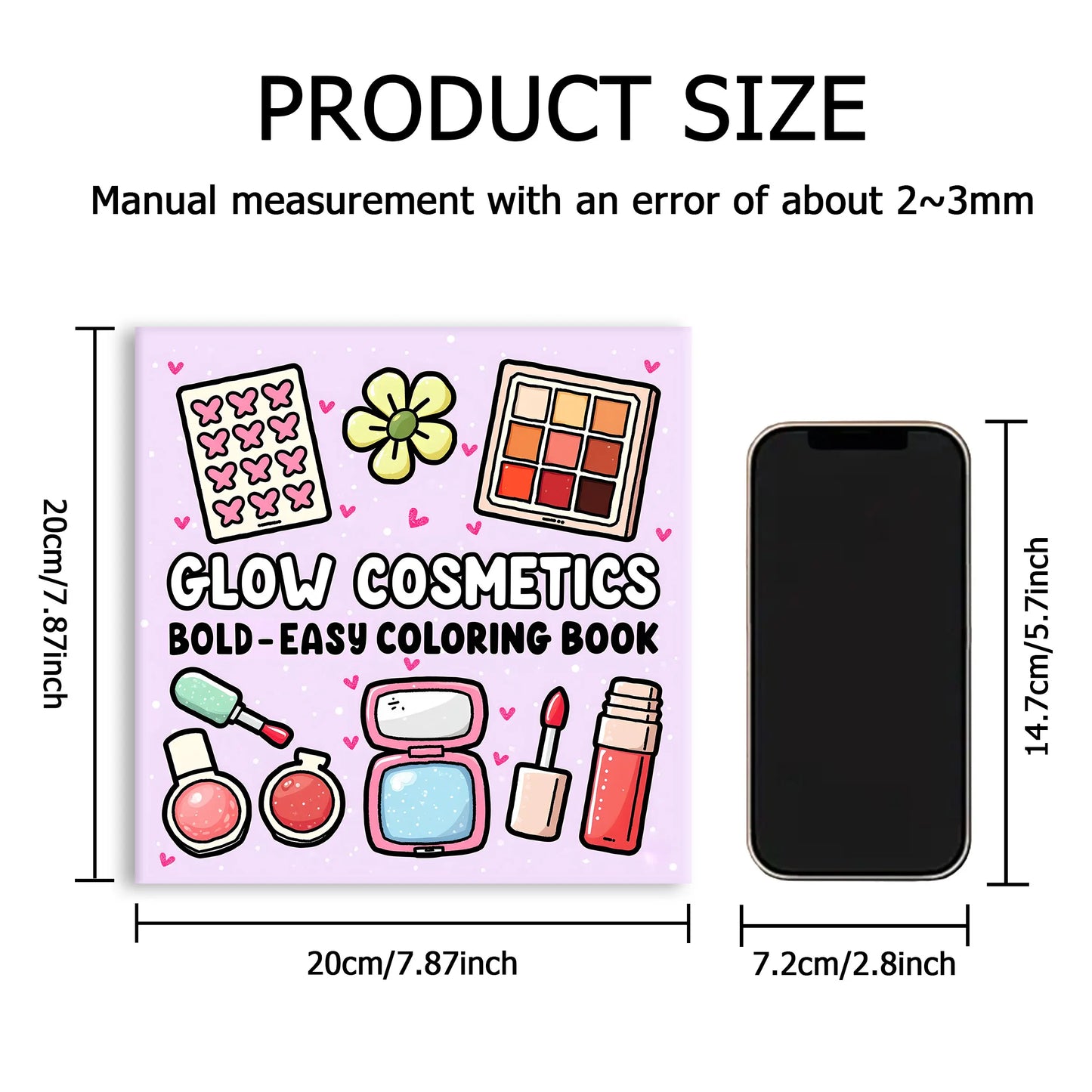 GLOW COSMETICS Bold & Easy Coloring Book for Adults and Teens