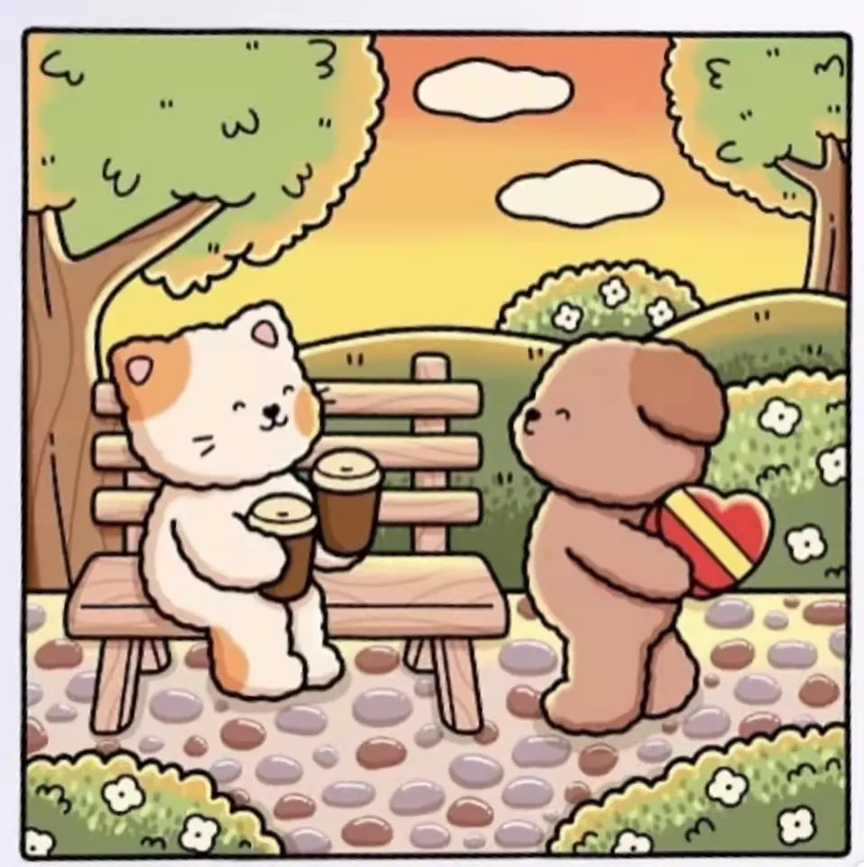 FUZZY IN LOVE A Cute & Heartwarming Coloring Escape for Adults & Teens