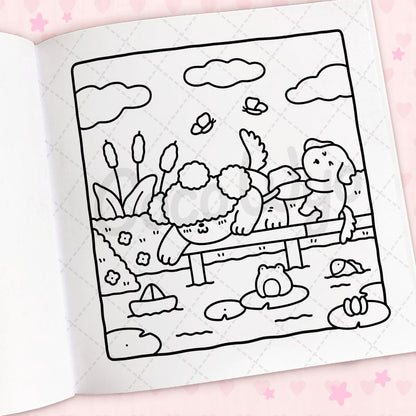 Cozy Cuties: Coloring Book for Adults and Kids (Cozy Spaces Coloring)