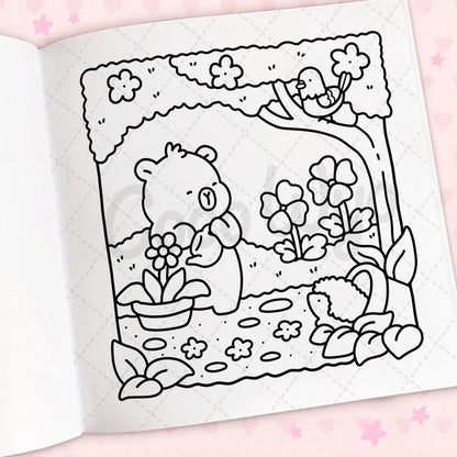 Cozy Cuties: Coloring Book for Adults and Kids (Cozy Spaces Coloring)