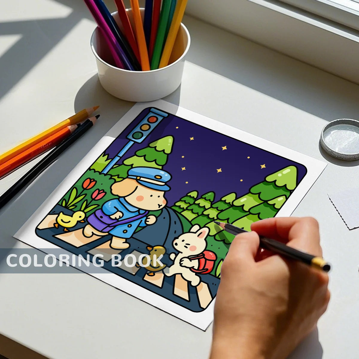 COZY CUTIES Cute & Easy Coloring Book for Adults and Teens