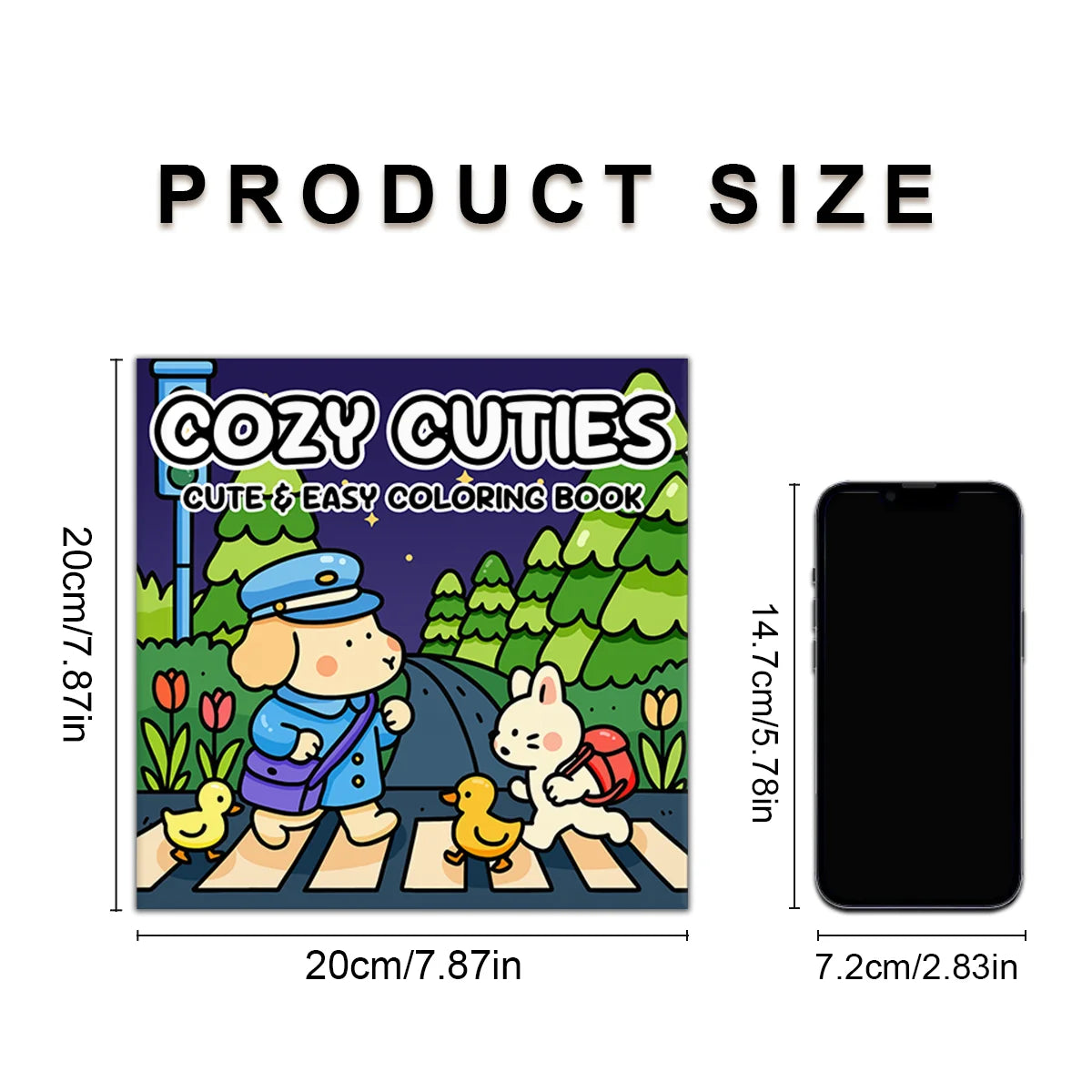 COZY CUTIES Cute & Easy Coloring Book for Adults and Teens