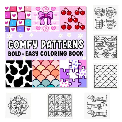 COMFY PATTERNS Bold & Easy Coloring Book for Adults and Teens