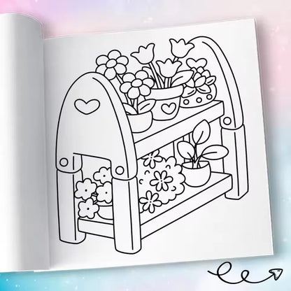 TINY GARDENS A Cute & Cozy Coloring Escape for Adults & Teens