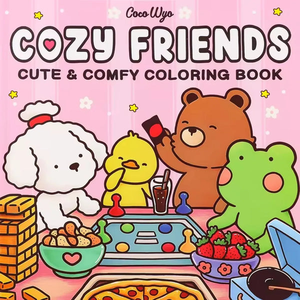 COZY FRIENDS Cute & Comfy Coloring Book for Adults and Teens