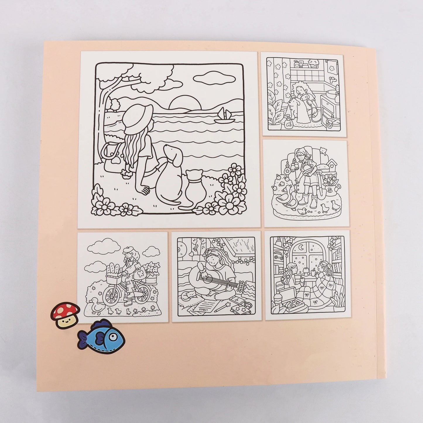GIRL MOMENTS A Cute & Cozy Coloring Escape for Adults & Teens