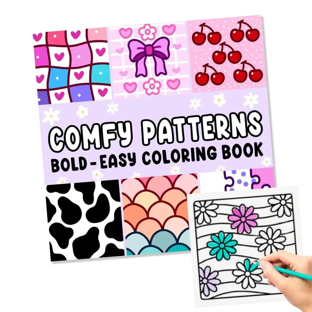 COMFY PATTERNS Bold & Easy Coloring Book for Adults and Teens