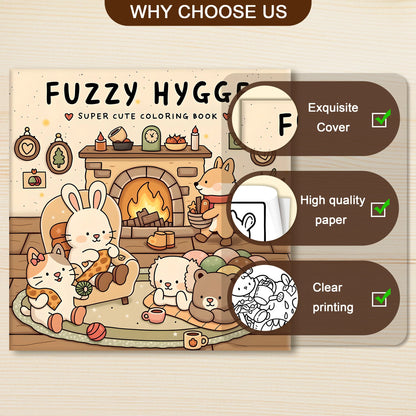 FUZZY HYGGE Super Cute Coloring Book for Adults and Teens