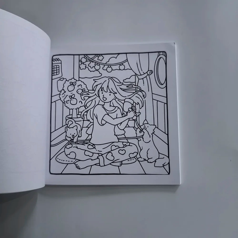CAT & CHILL A Cozy, Stress-Free Coloring Escape for Adults & Teens