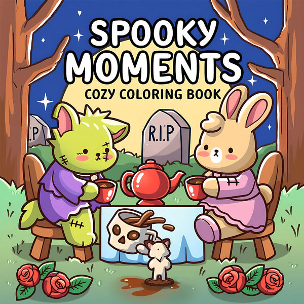 SPOOKY MOMENTS A Cozy & Whimsical Coloring Escape for Adults & Teens