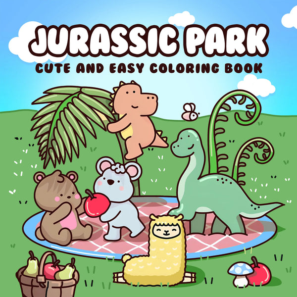 JURASSIC PARK A Fun & Relaxing Dinosaur Coloring Escape for Adults & Teens
