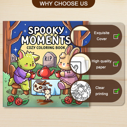 SPOOKY MOMENTS A Cozy & Whimsical Coloring Escape for Adults & Teens