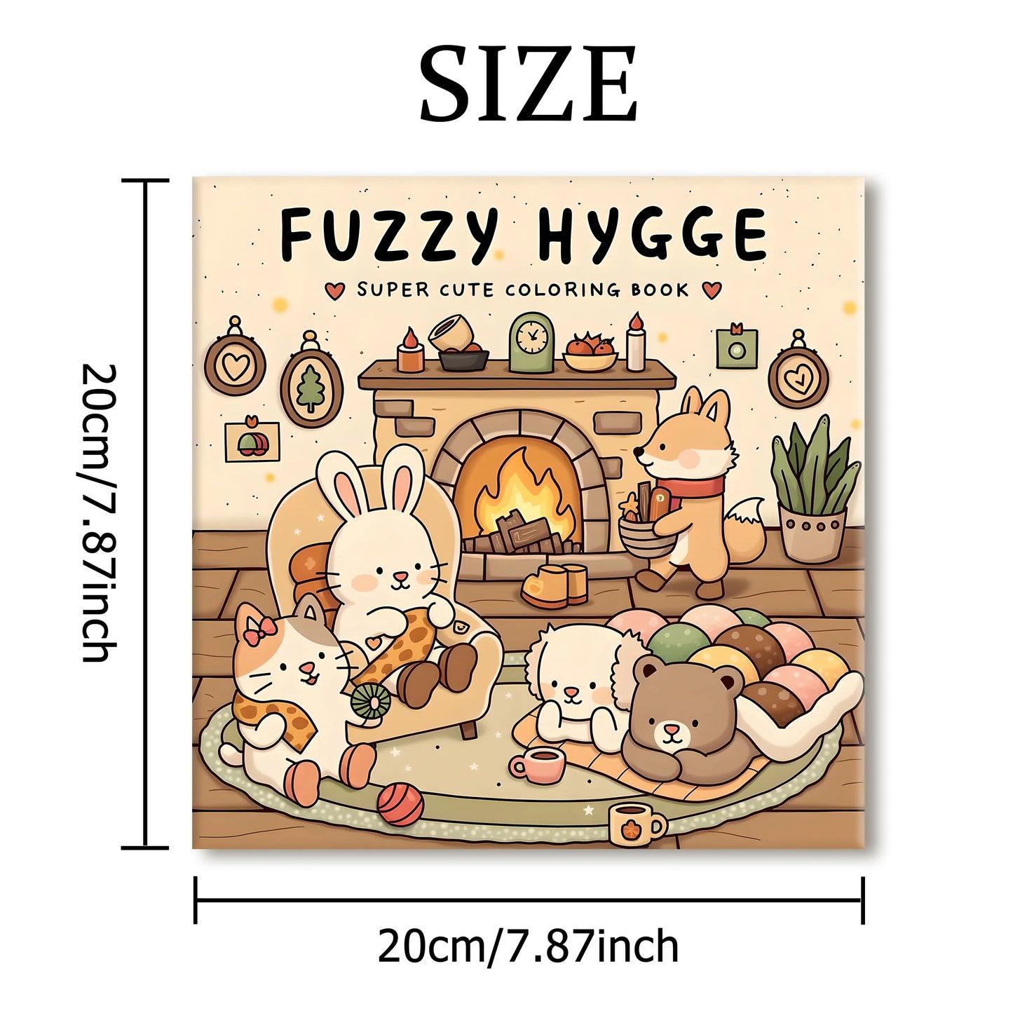 FUZZY HYGGE Super Cute Coloring Book for Adults and Teens