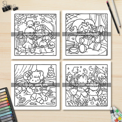 SPOOKY MOMENTS A Cozy & Whimsical Coloring Escape for Adults & Teens