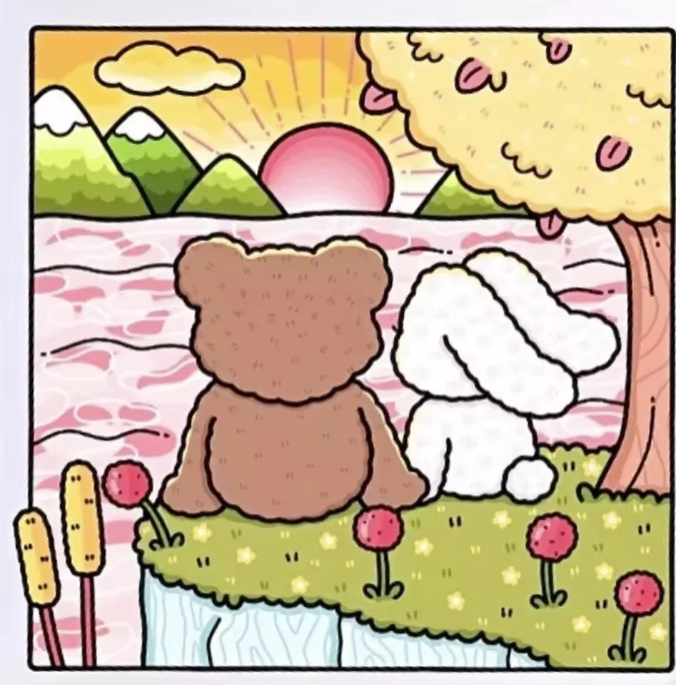 FUZZY IN LOVE A Cute & Heartwarming Coloring Escape for Adults & Teens